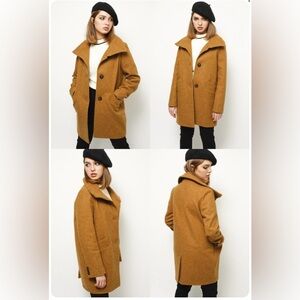Sessun Chera Wool Blend Lined Jacket Pea Coat Womens Size Small